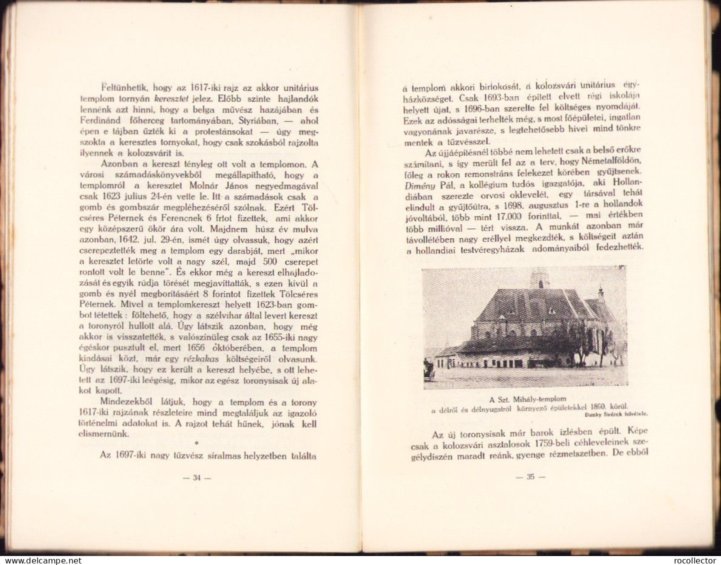 A kolozsvári Szent Mihály egyház. Emlékfüzet az 1924 okt. 2-12. harangszentelési ünnepségek alkalmával Kolozsvar 649SP