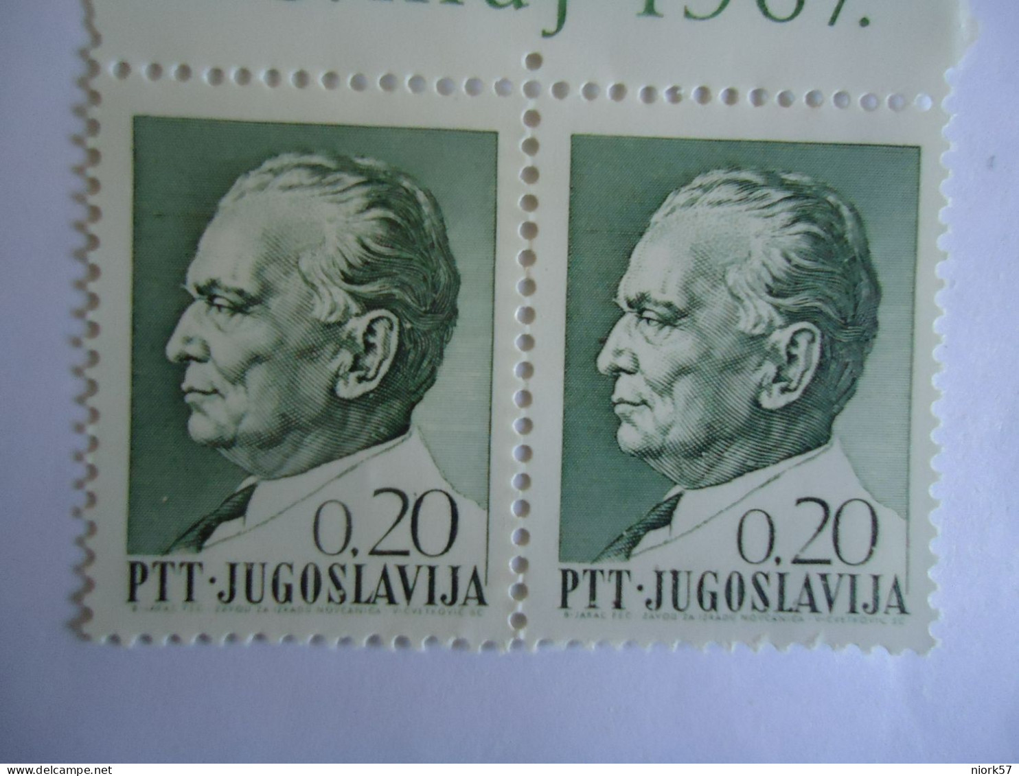 YUGOSLAVIA MNH PAIR STAMPS TITO - Sonstige & Ohne Zuordnung