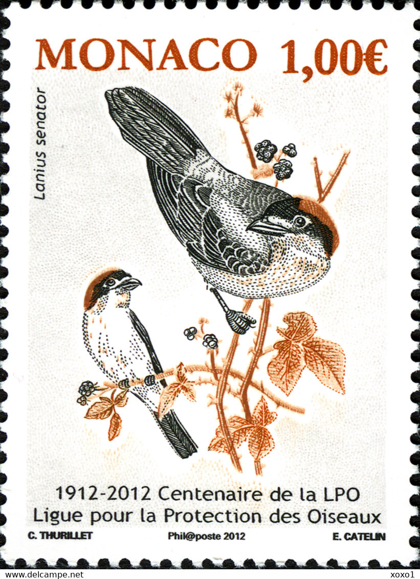 Monaco 2012 MiNr. 3098 BIRDS The Woodchat Shrike 1v  MNH** 2.00€ - Andere & Zonder Classificatie