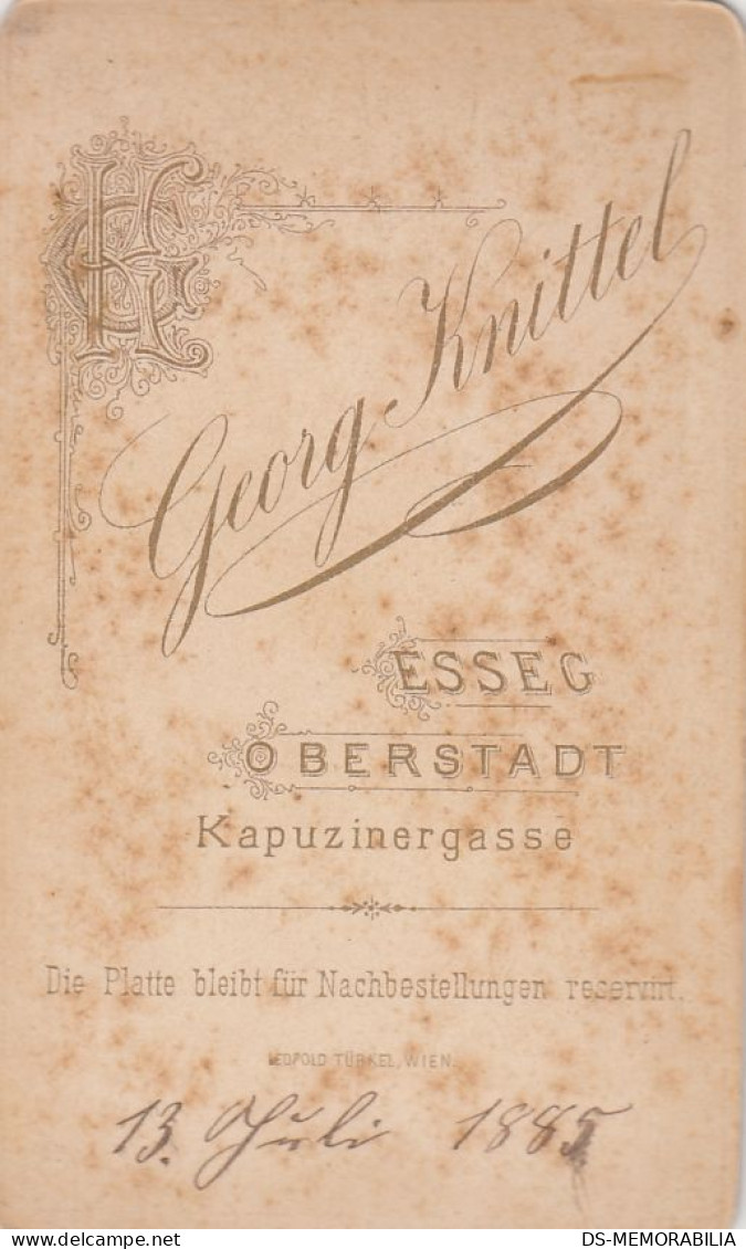 Elegant Woman Atelier Georg Knittel Esseg Osijek Croatia 1885 - Alte (vor 1900)