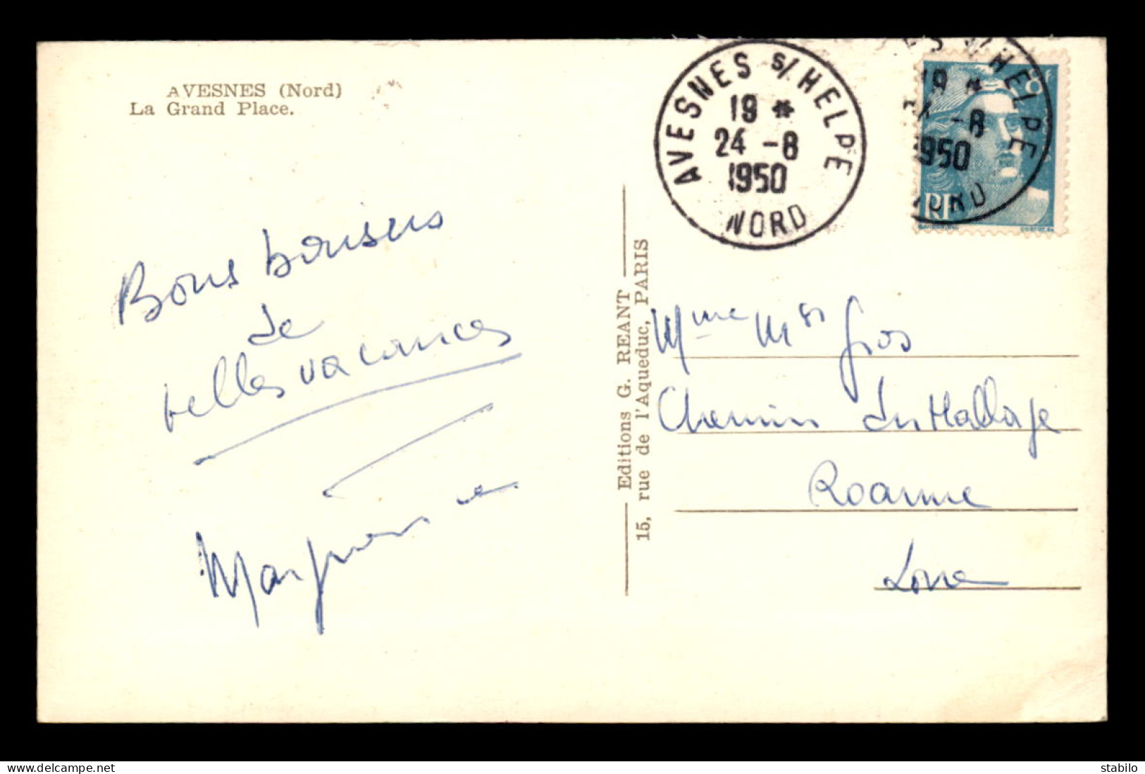 59 - AVESNES - LA GRAND PLACE - COMPTOIRS FRANCAIS N°300 - Avesnes Sur Helpe