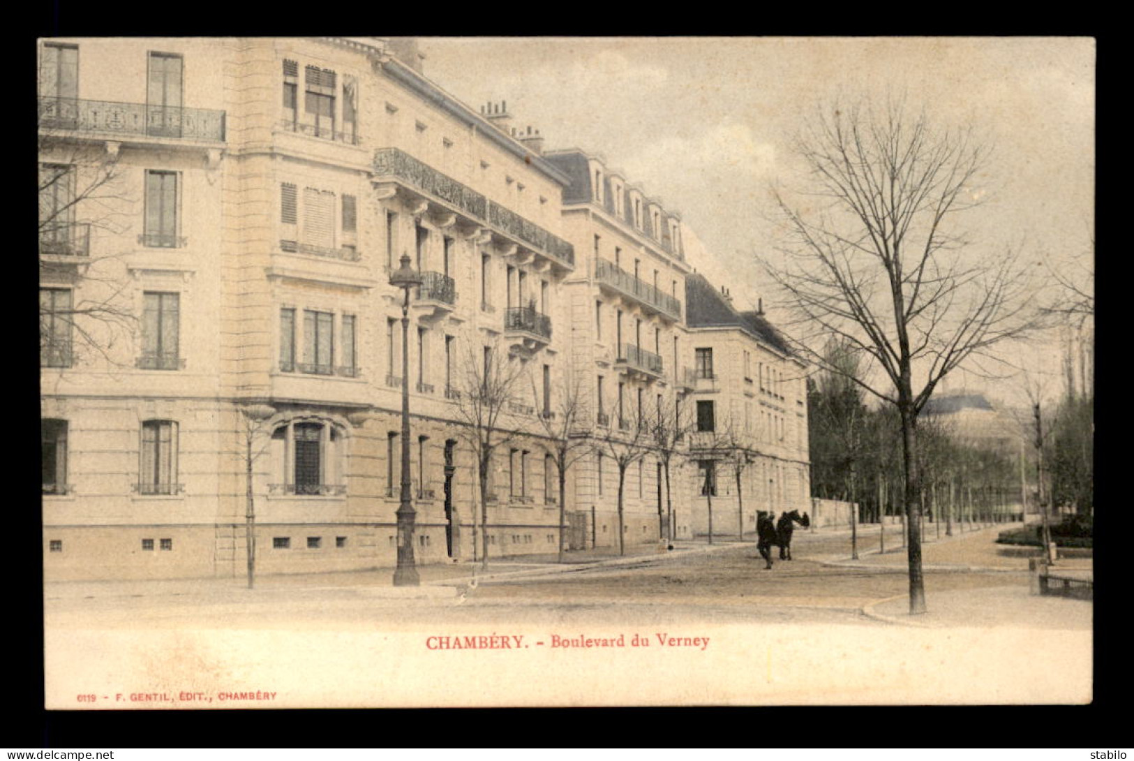 73 - CHAMBERY - BOULEVARD DU VERNEY - CARTE COLORISEE - Chambery