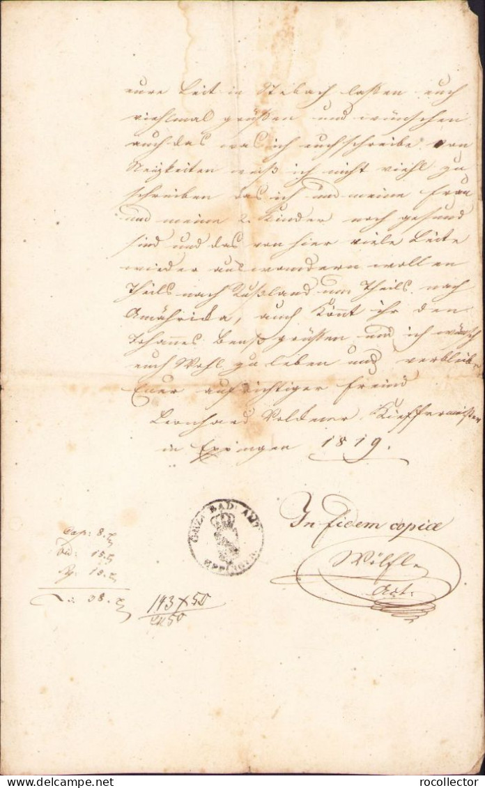 Old Document 1819 Baden A1328 - Ohne Zuordnung