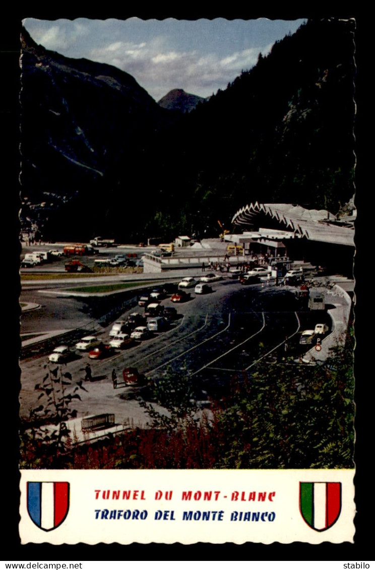 74 - CHAMONIX - ENTREE DU TUNNEL DU MONT-BLANC - AUTOMOBILES - Chamonix-Mont-Blanc