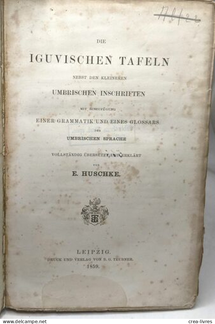 Die Iguvischen Tafeln - Geschiedenis