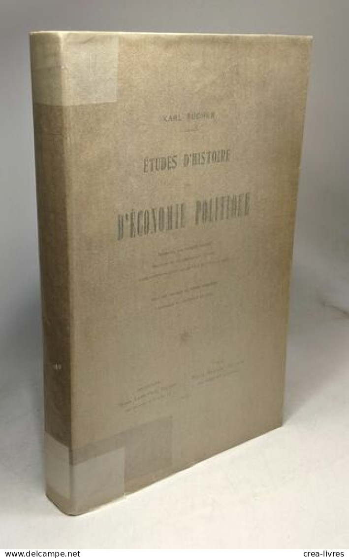 Études D'histoire Et D'économie Politique - Geschiedenis