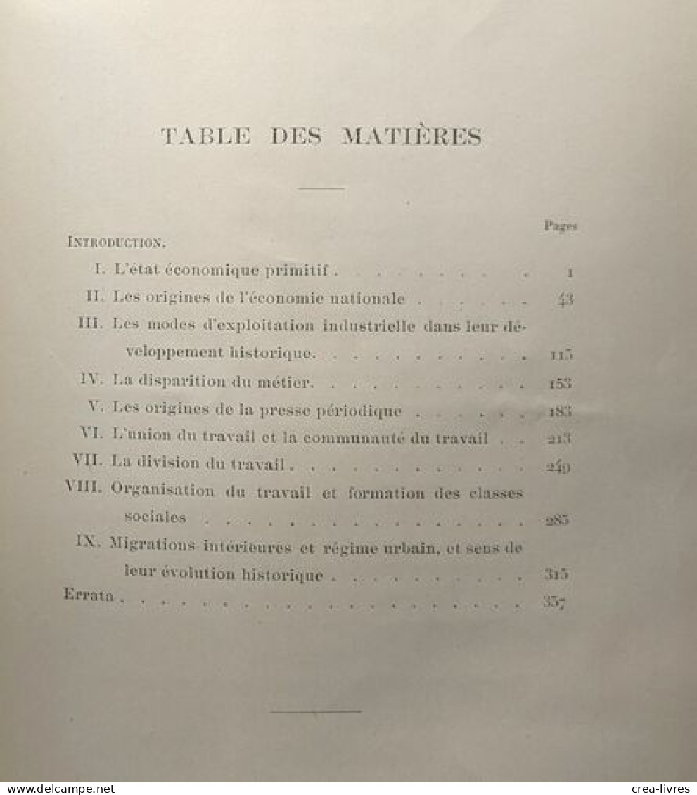 Études D'histoire Et D'économie Politique - Geschiedenis