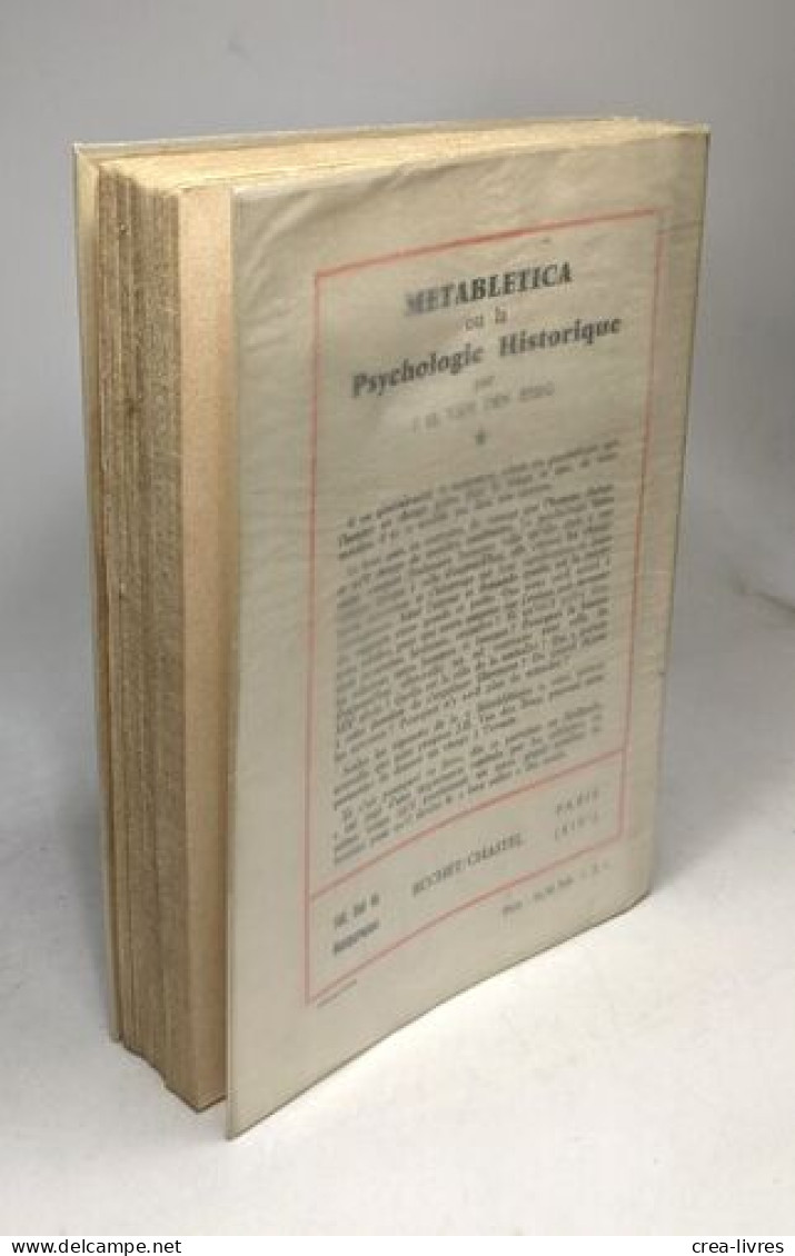 Metabletica Ou La Psychose Historique - Geschiedenis