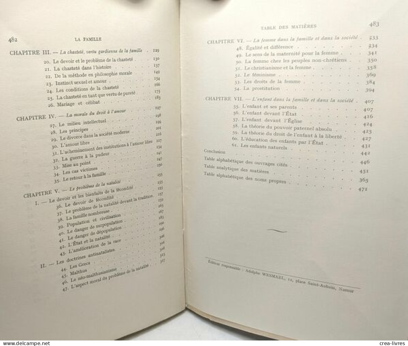 Leçons De Droit Naturel - TOME III: La Famille --- 3e éd. Revue Et Corrigée / études Morales Sociales Et Juridiques - Sonstige & Ohne Zuordnung