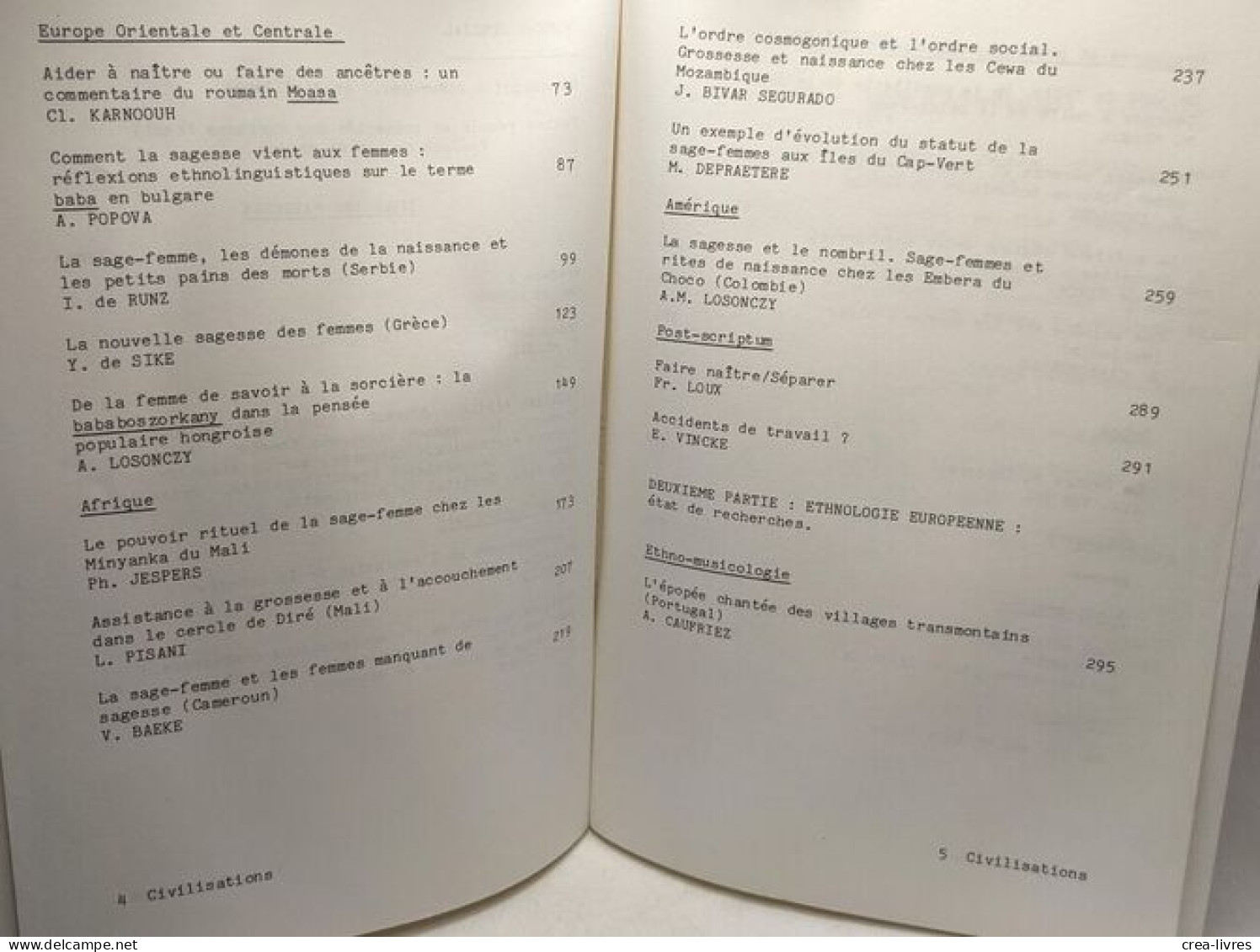 Ethnologies D'Europe Et D'ailleurs - Civilisations VOL. XXXVI 1986 N°1-2 --- Numéro Spécial - Sciences