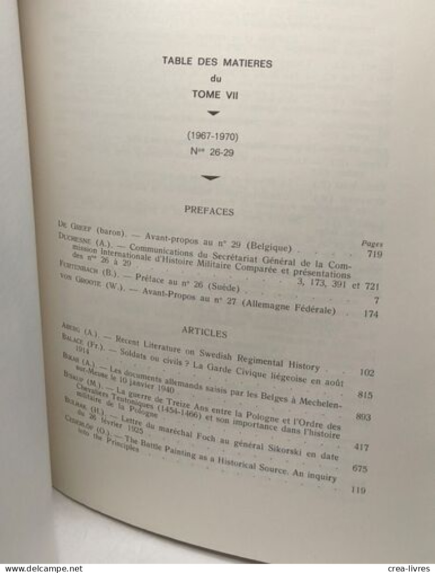 Revue Internationale D'Histoire Militaire 1970 N°29 - Non Classés