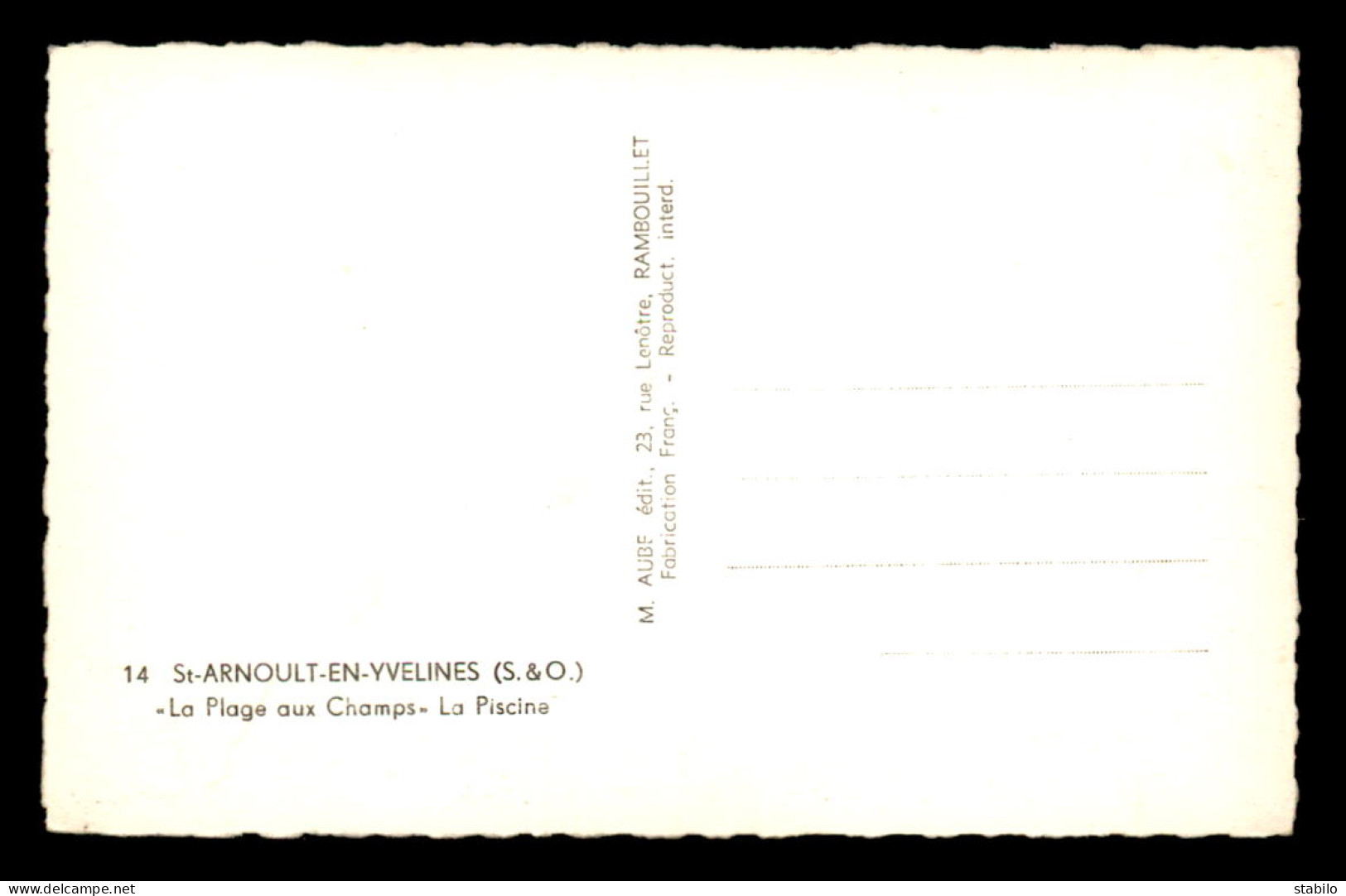 78 - ST-ARNOULT-EN-YVELINES - LA PLAGE AUX CHAMPS - LA PISCINE - St. Arnoult En Yvelines