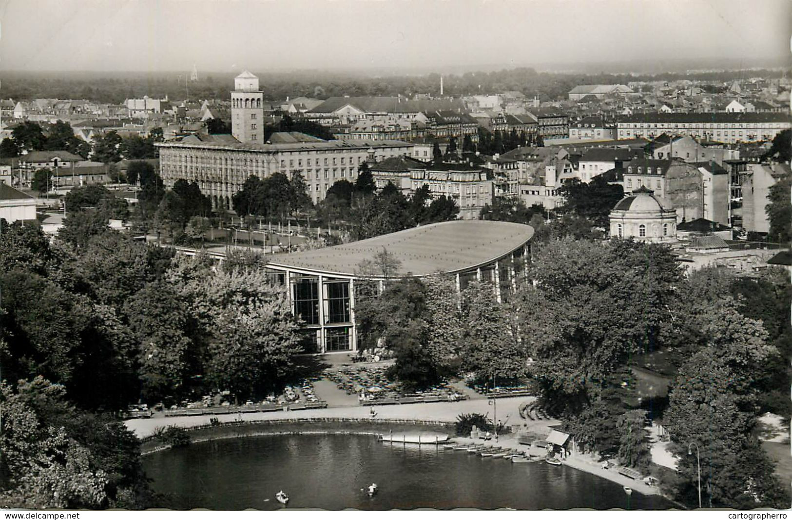 Germany Karlsruhe Im B. Blick Auf Schwarzwaldhalle Und Stadt - Karlsruhe