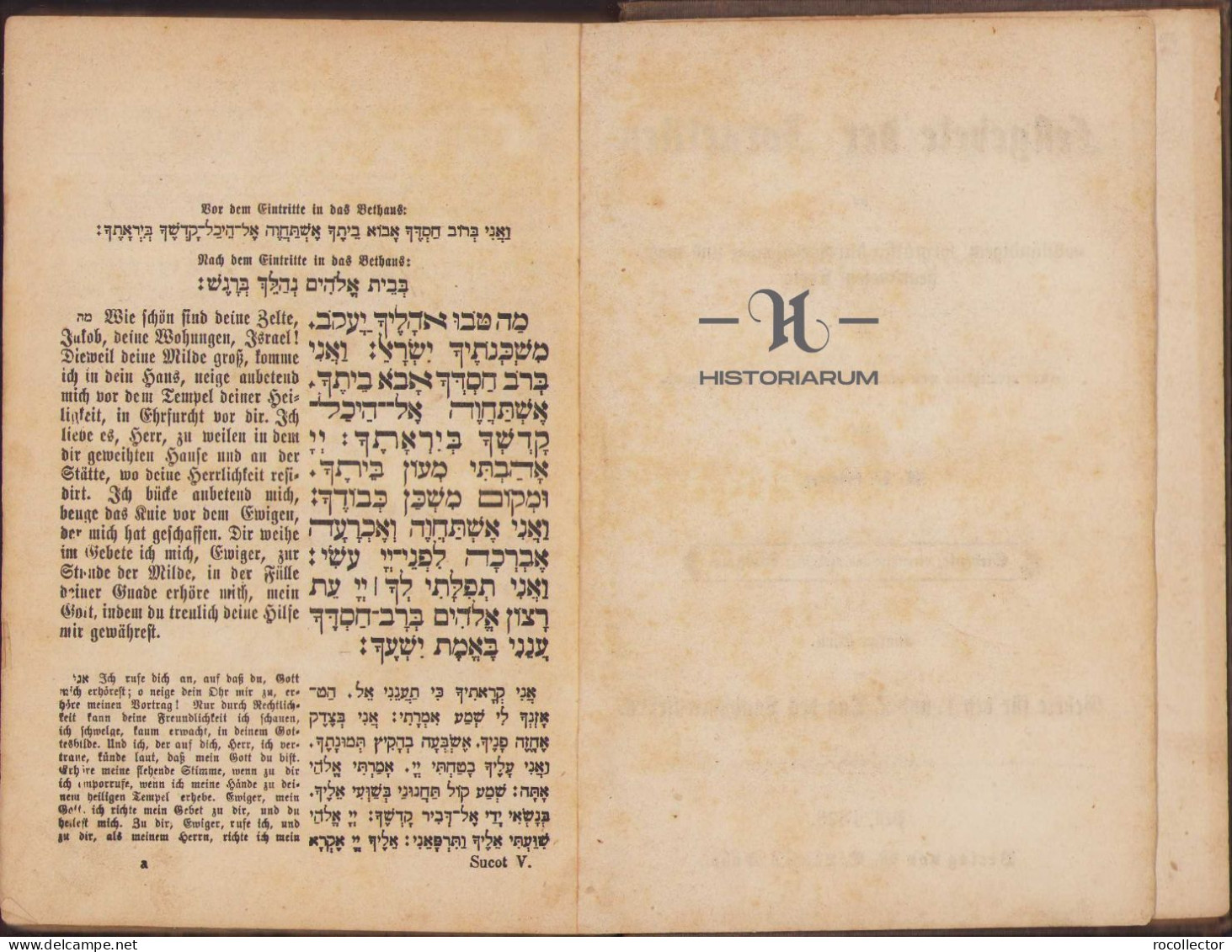 Festgebete Der Israeliten – Mit Vollständigem, Sorgfältig Durchgesehenem Texte, 1873, Pest C106 - Livres Anciens