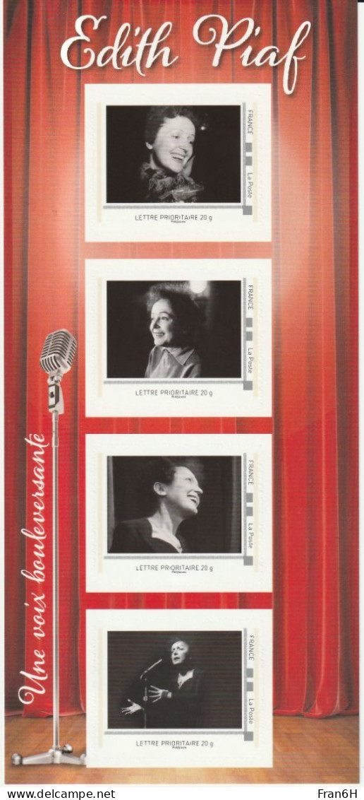 Edith Piaf - Neuf - 4 Timbres VP - Autoadhesif - Autocollant - Collector - Collectors