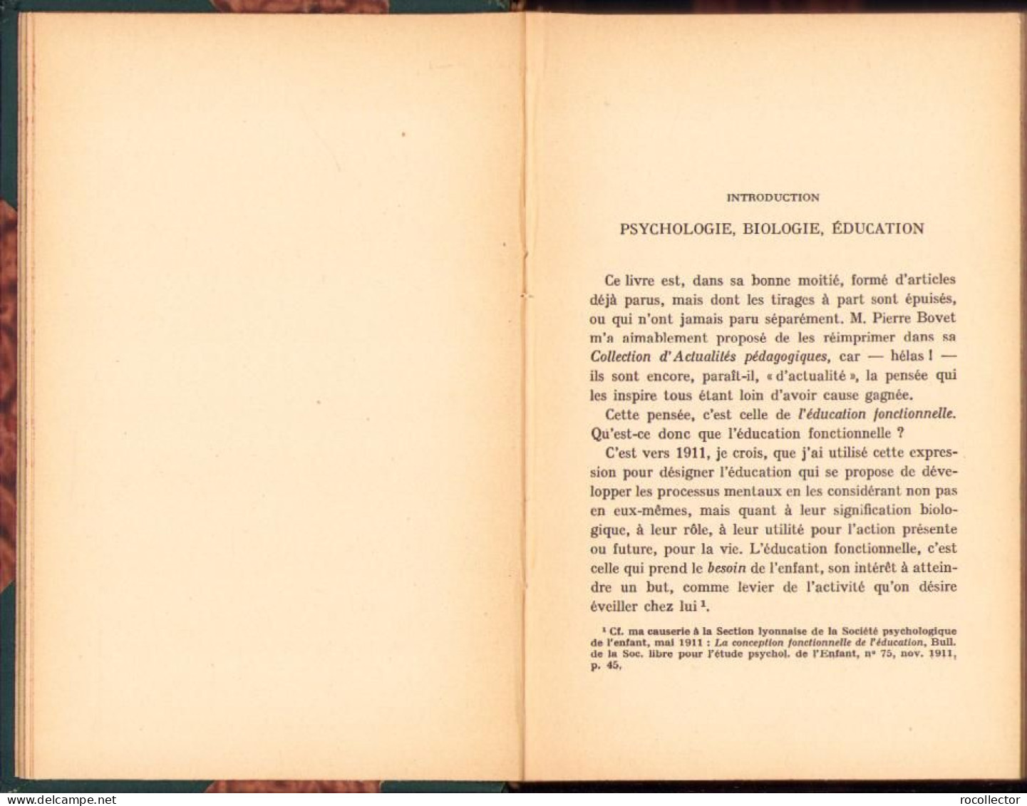 L’education Fonctionelle Par Dr Ed. Claparede C1904 - Libros Antiguos Y De Colección