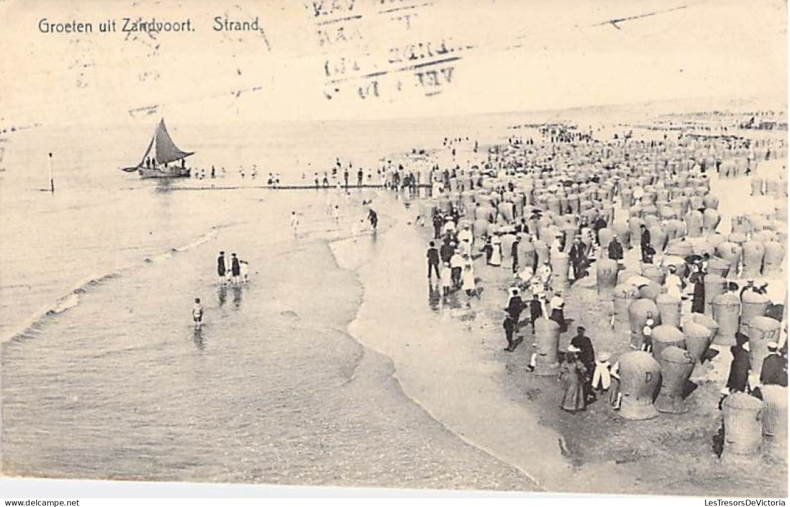 Pays Bas - Zandvoort - Groeten Uit Zandvoort - Stand - La Plage - Animé - Carte Postale Ancienne - Zandvoort