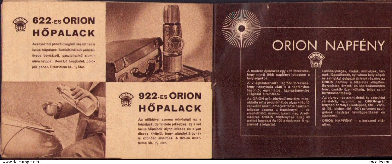 Radio Orion advertising brochure, 1941, Budapest A2373