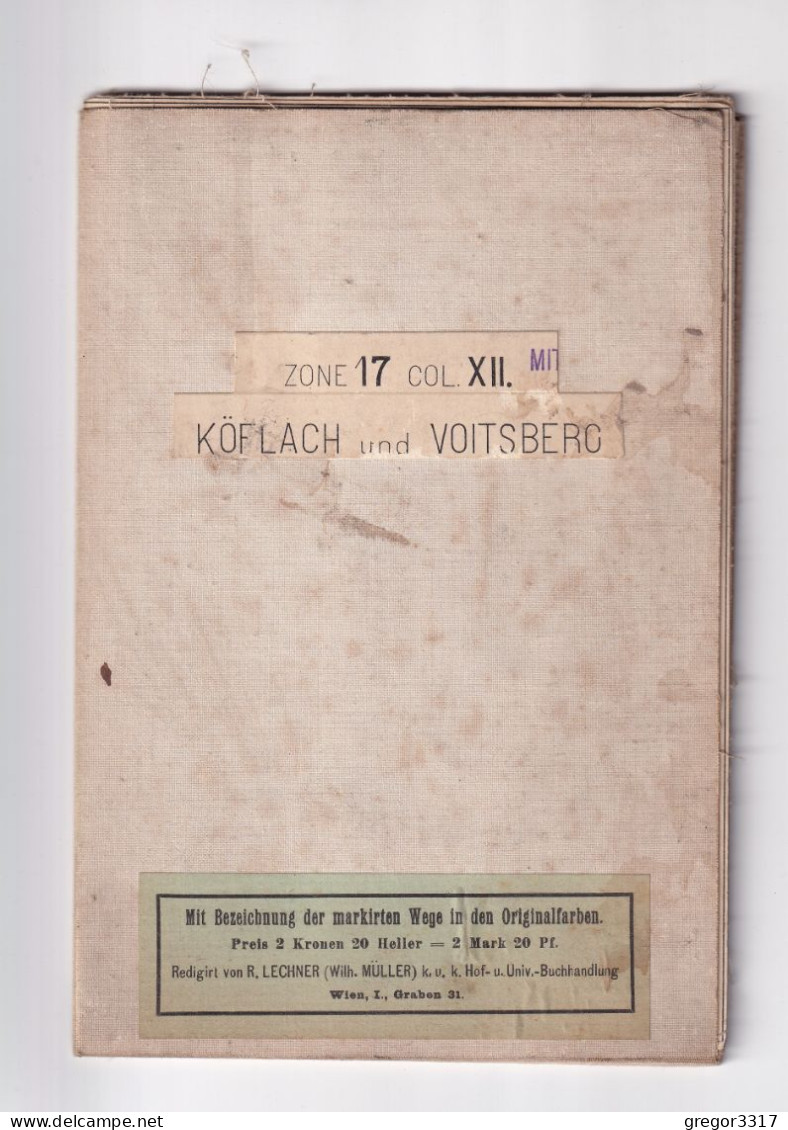 KÖFLACH Und VOITSBERG Steiermark - ZONE 17COL. XII.. - K.u.K. Lechner - Topographische Karte 1:75000 - Other & Unclassified