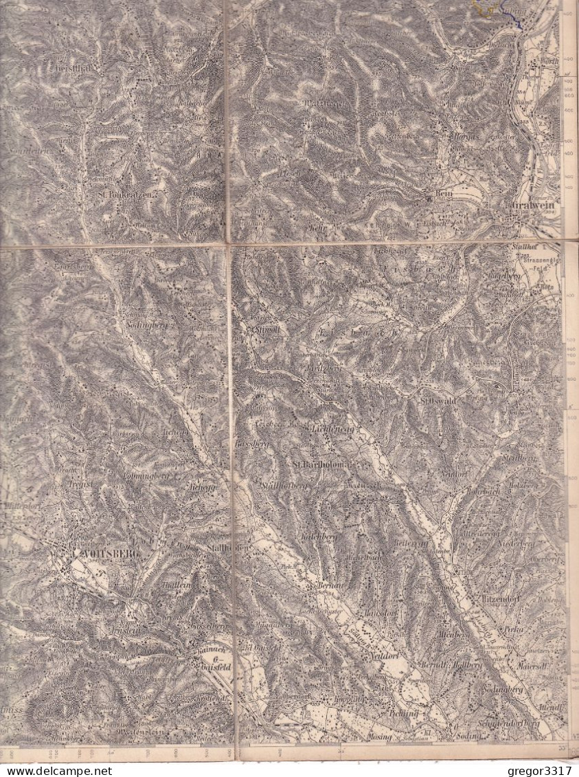 KÖFLACH Und VOITSBERG Steiermark - ZONE 17COL. XII.. - K.u.K. Lechner - Topographische Karte 1:75000 - Altri & Non Classificati