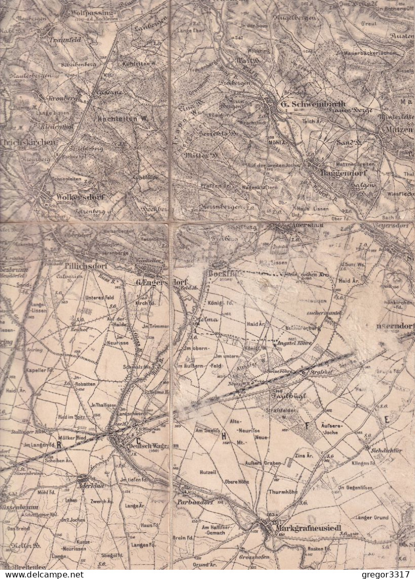 UNTER GÄNSERNDORF - ZONE 12 COL. XV. - K.u.K. Lechner - Topographische Karte 1:75000 - Altri & Non Classificati