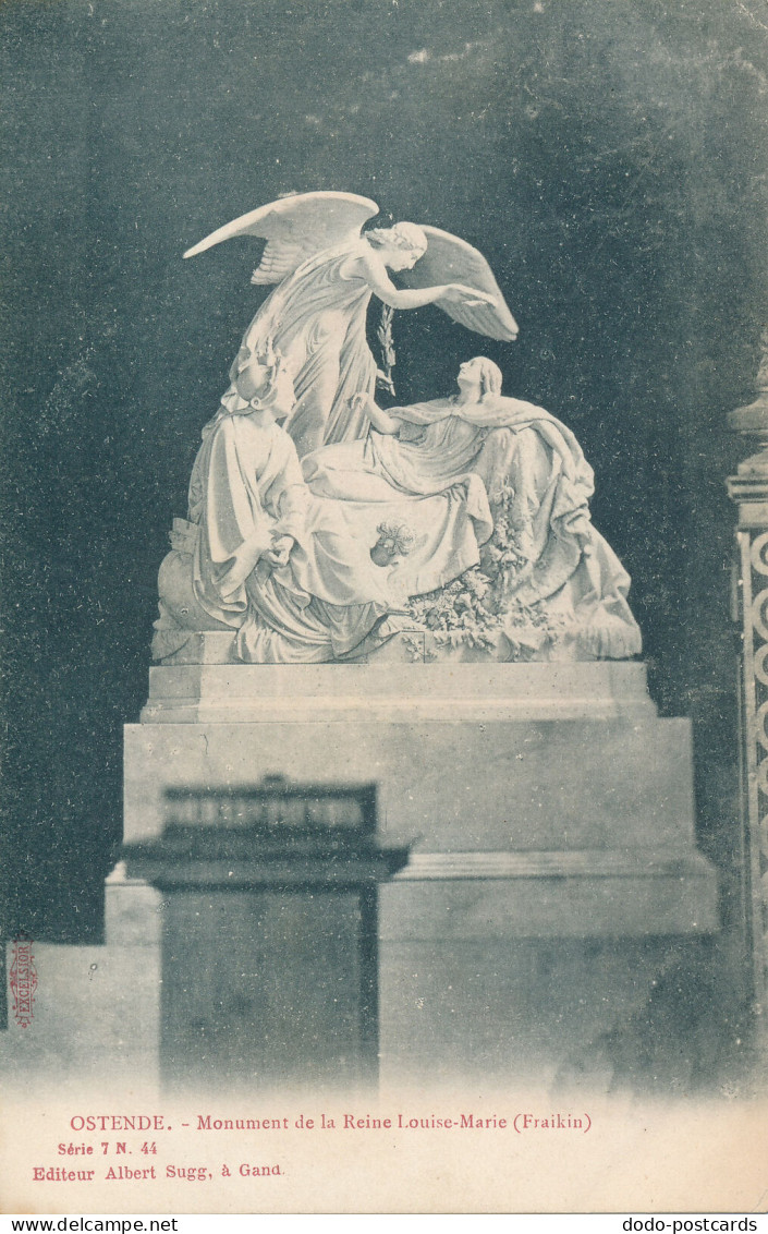 PC46602 Ostende. Monument De La Reine Louise Marie. Fraikin. Albert Sugg - Monde