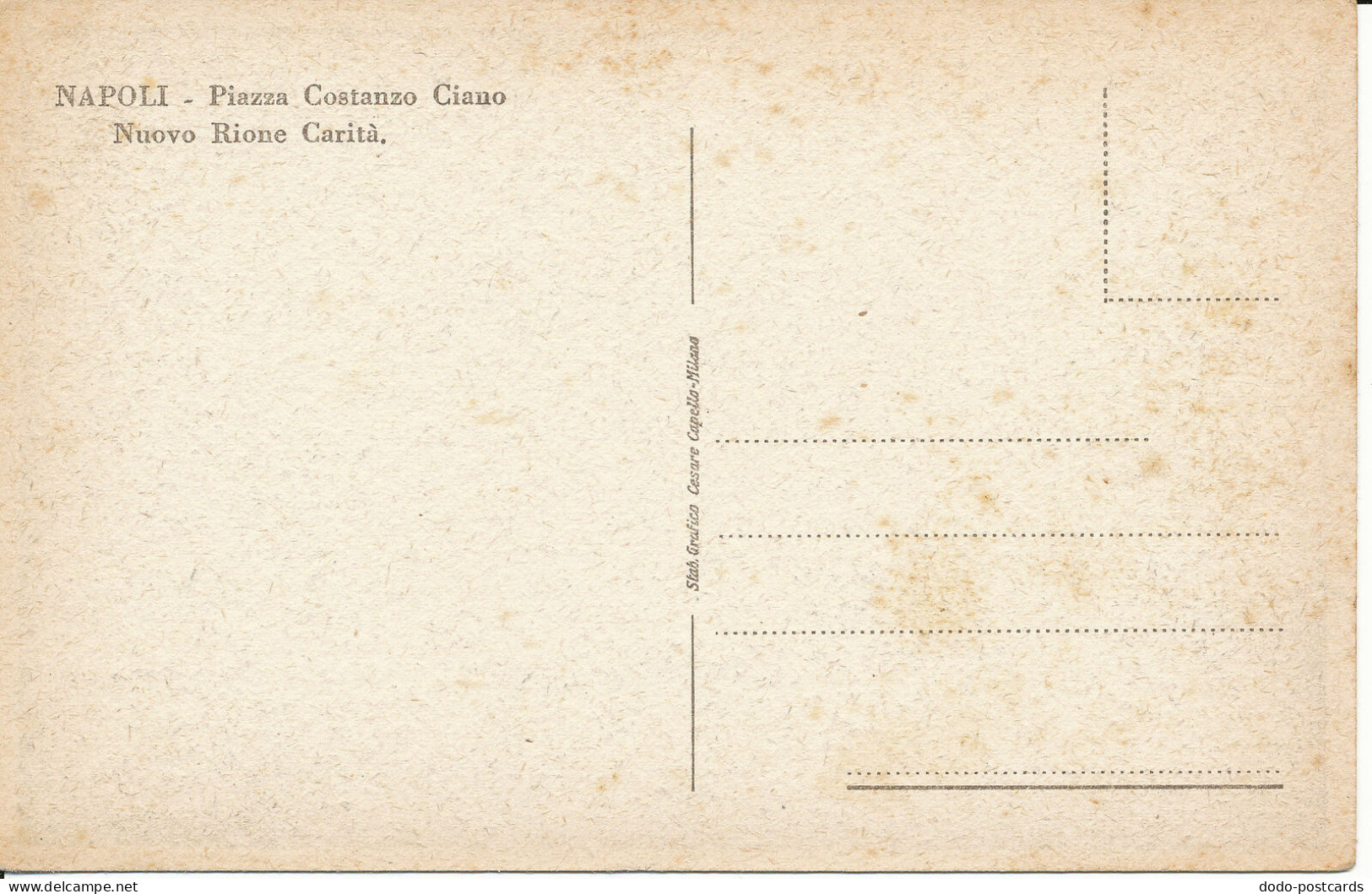 PC47237 Napoli. Piazza Costanzo Ciano Nuovo Rione Carita. Cesare - Monde