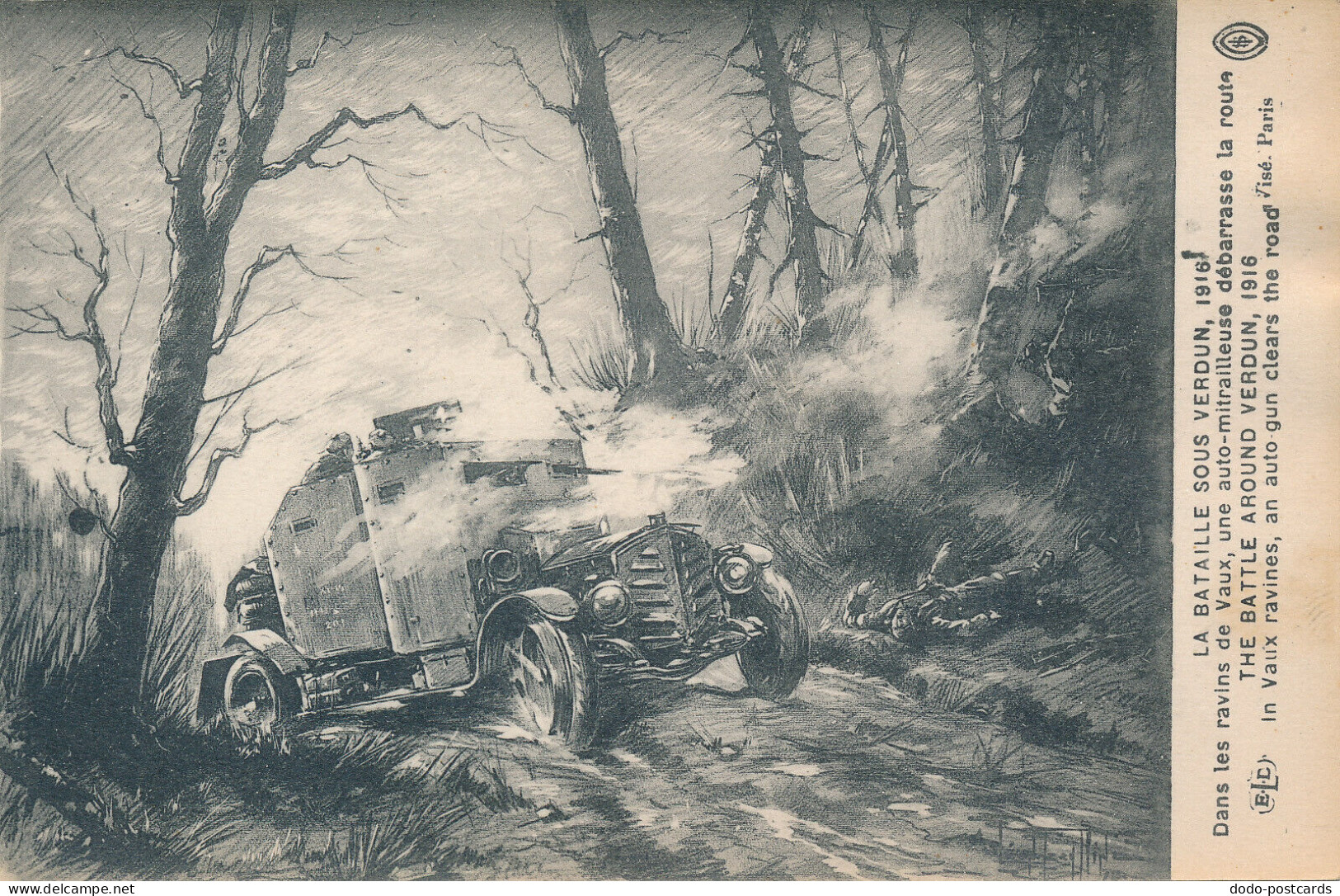 PC47157 The Battle Around Verdun. In Vaux Ravines An Auto Gun Clears The Road. L - Welt