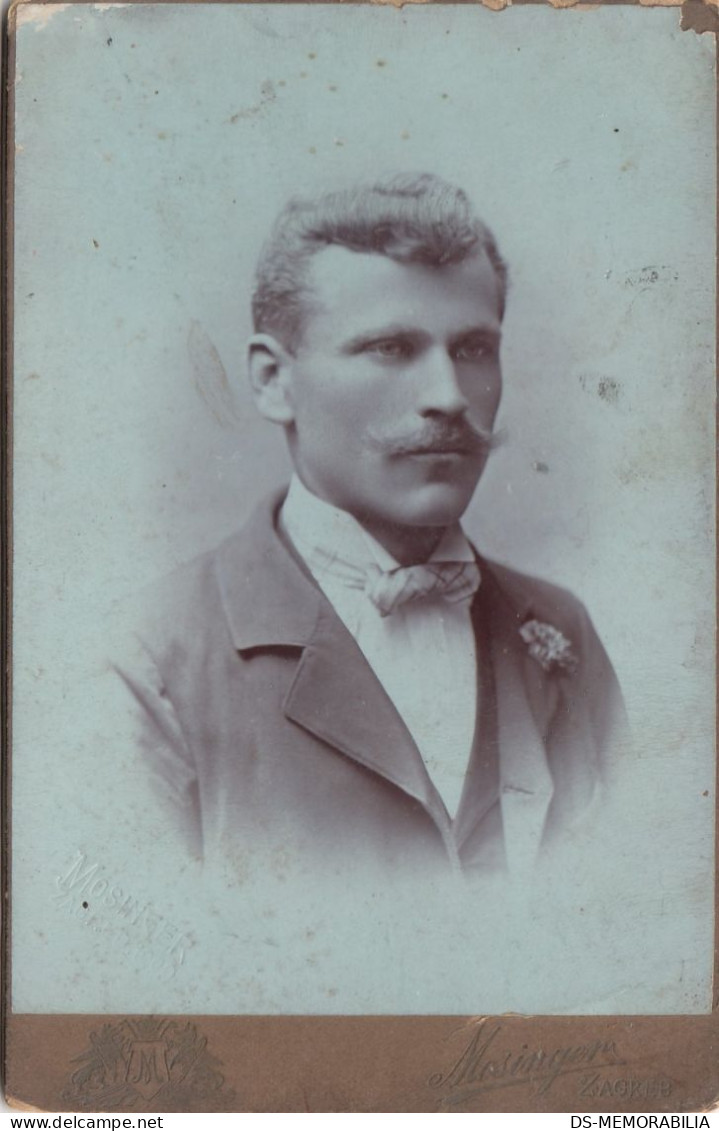 Elegant Man With A Mustache Atelier Mosinger Zagreb Croatia - Anciennes (Av. 1900)