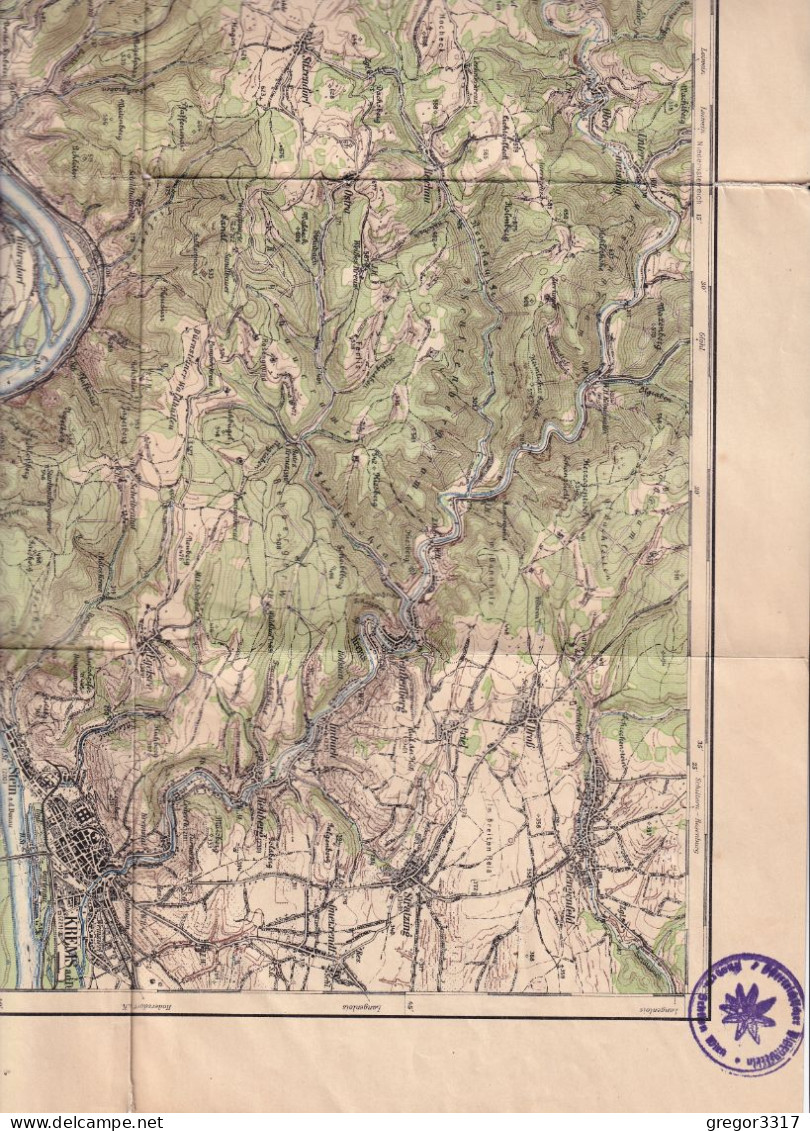 WACHAU - Tolle Alte KARTE - Bundesamt Eich- Und Vermessungswesen Landesaufnahme In WIEN Topographische Karte 1:50000 - Autres & Non Classés