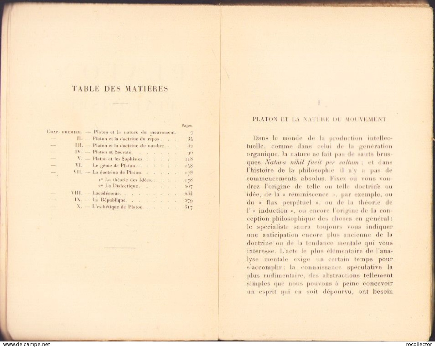 Platon Et Le Platonisme Par Walter Pater, 1923, Paris C1226 - Alte Bücher