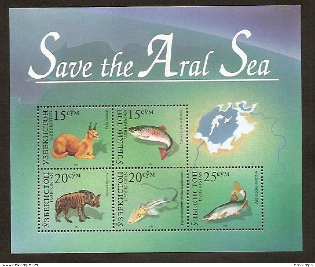 UZBEKISTAN 1996●Aral Sea●Animals●Fishes●●Tiere●Fische /MiBl12 MNH - Poissons