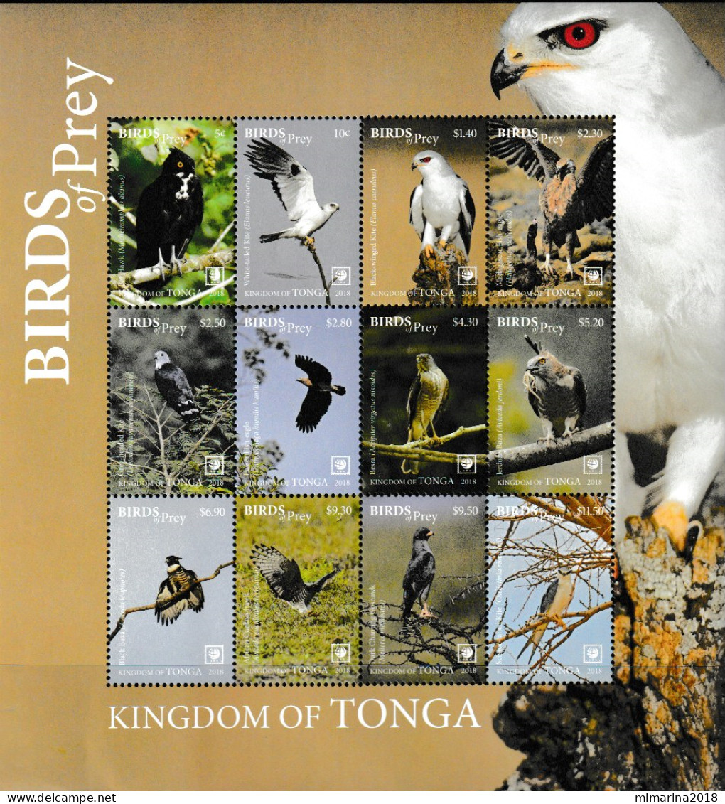 TONGA  2018  MNH  "BIRDS OF PREY" - Autres & Non Classés