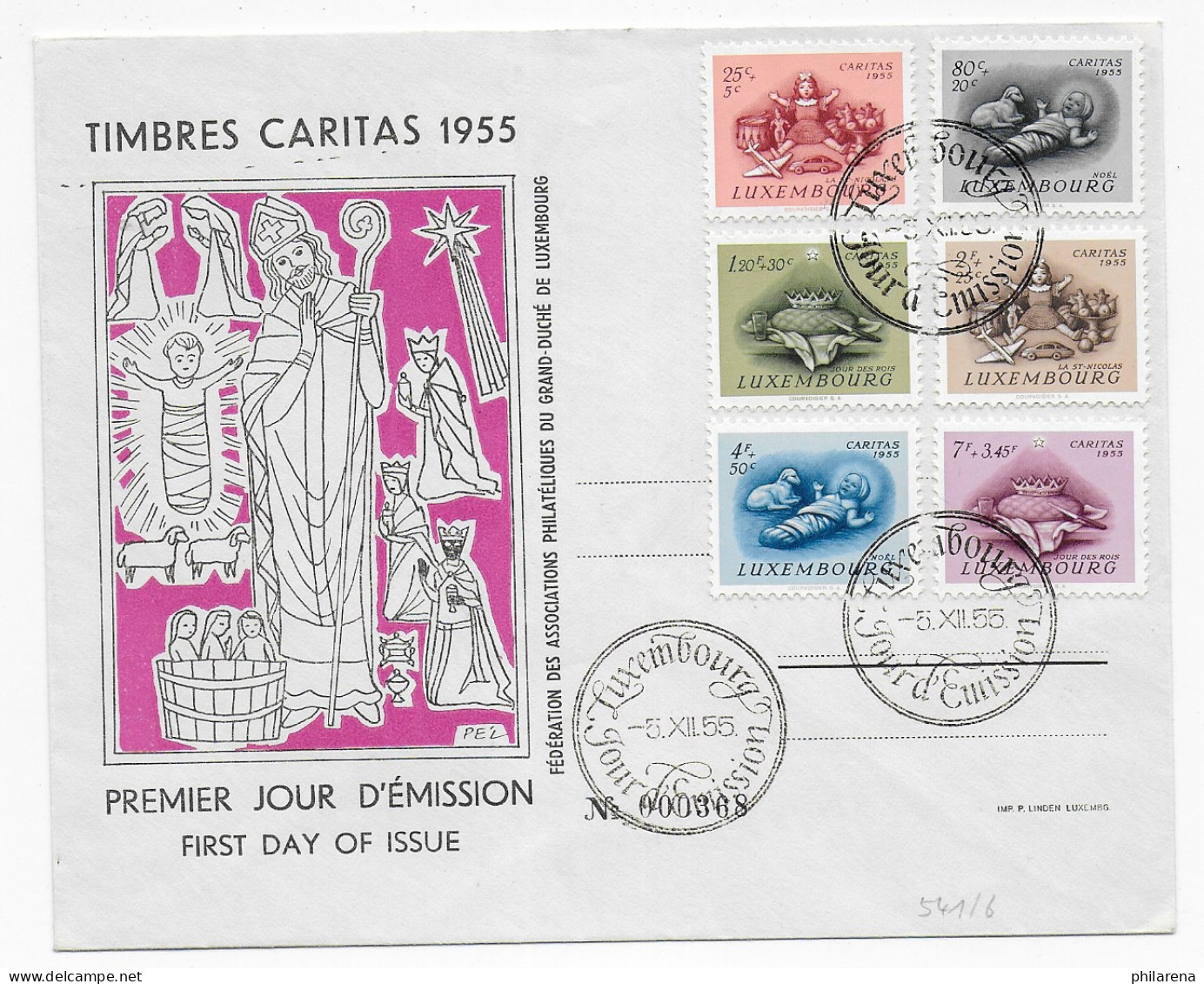 Caritas Briefmarken 1955, Luxemburg - Altri & Non Classificati