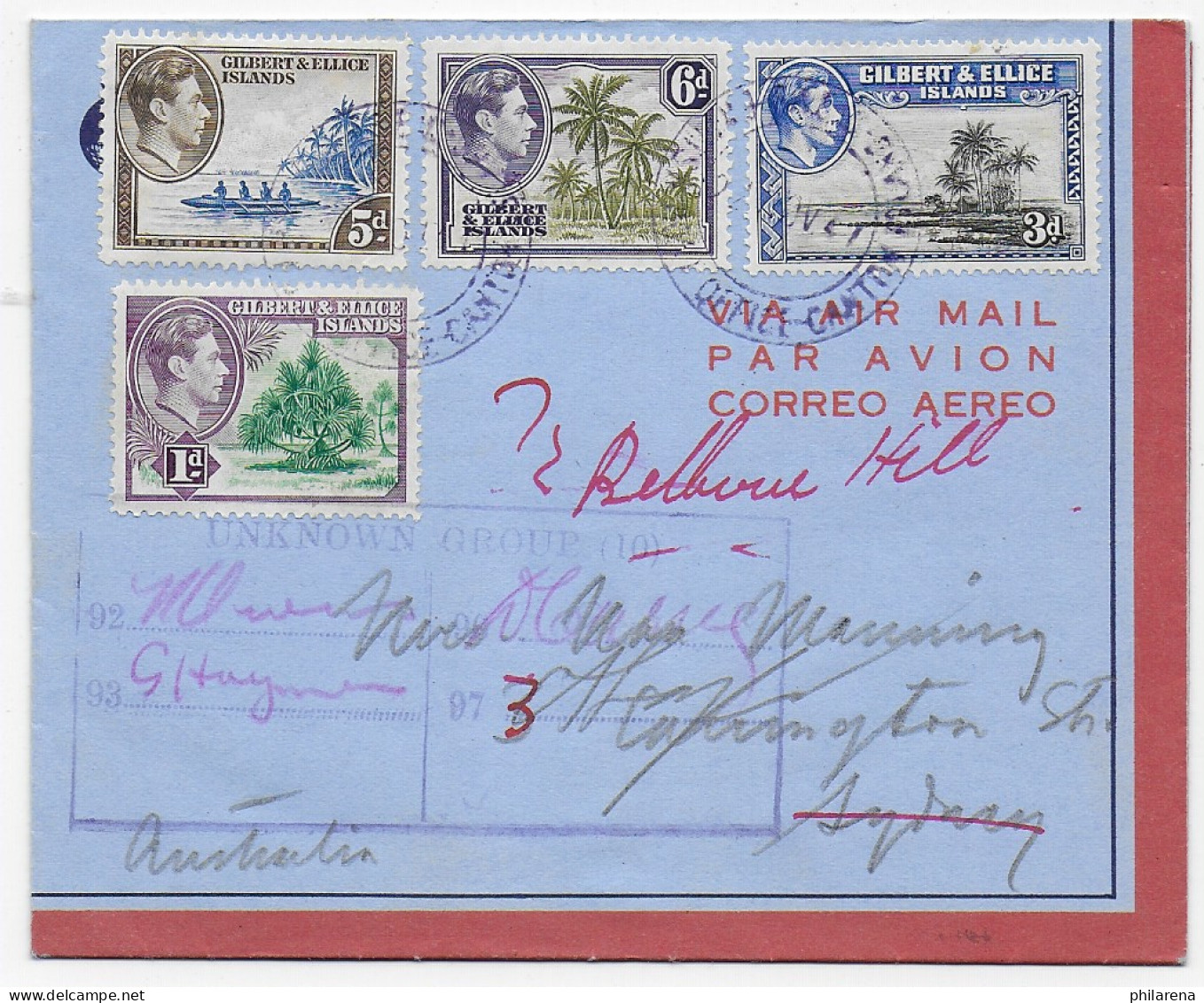 Air Mail To Sydney, Unknown And Back - Kiribati (1979-...)