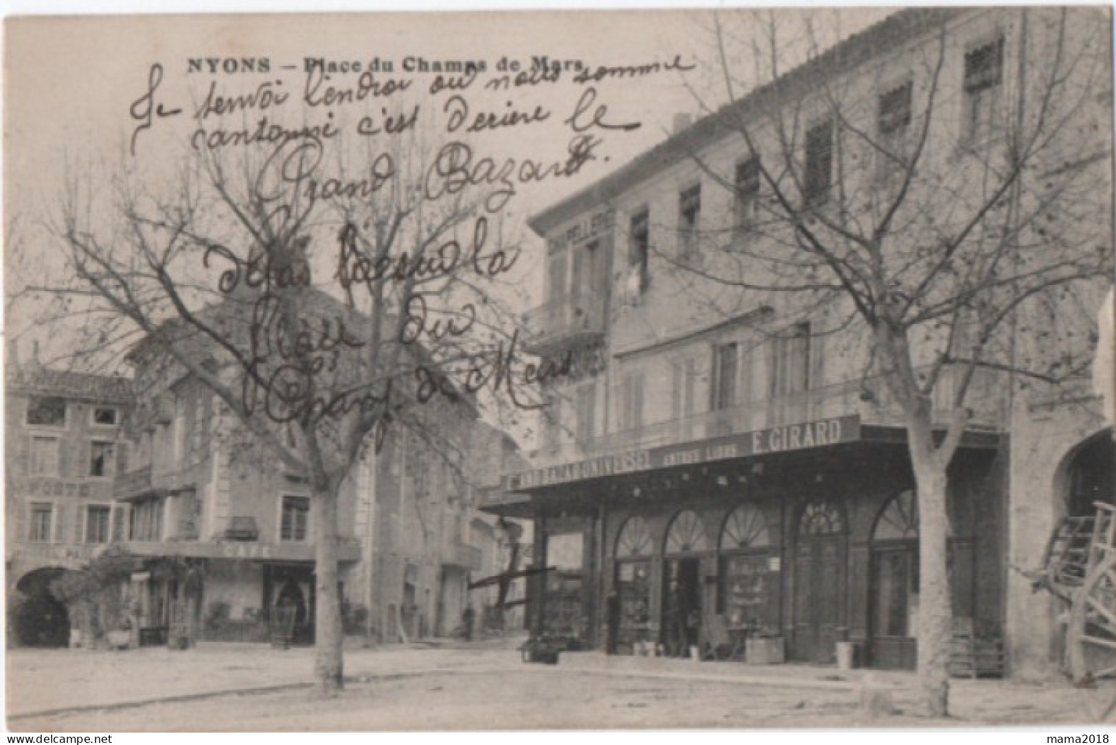 Nyons   Place Du Champs De Mars  1916 - Nyons