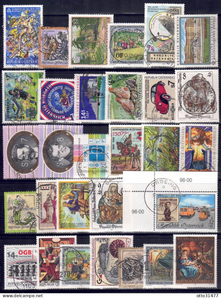 Österreich 1999 - Jahrgang Mit ANK-Nr. 2303 - 2332, MiNr. 2272 - 2301, Gestempelt / Used - Annate Complete