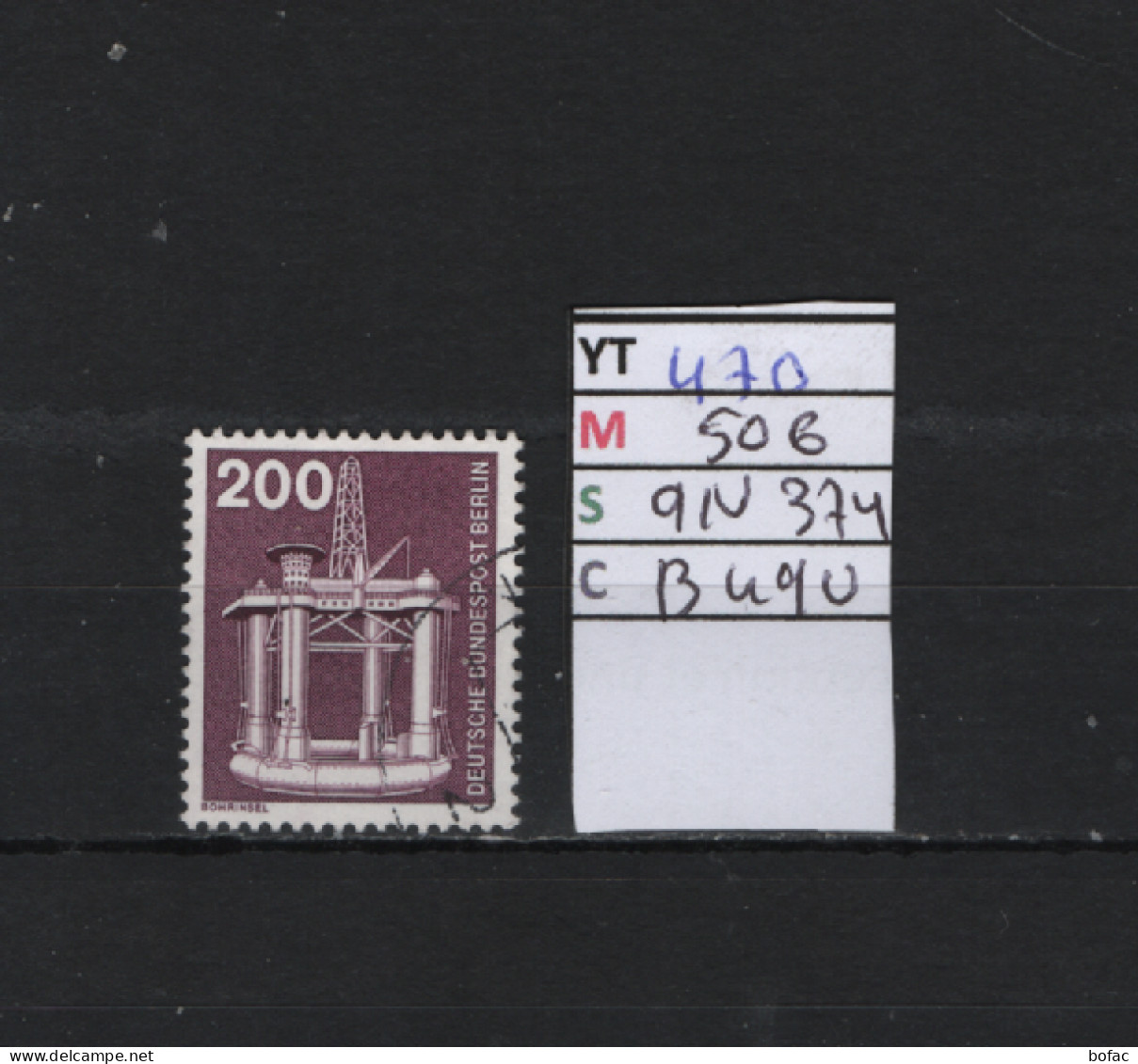 P. FIXE Obl 470 YT 506 MIC 9N374 GIB B490 GIB Plate Forme De Forage Industrie Et Technique 1975 1976 *Berlin* 75/03 - Used Stamps