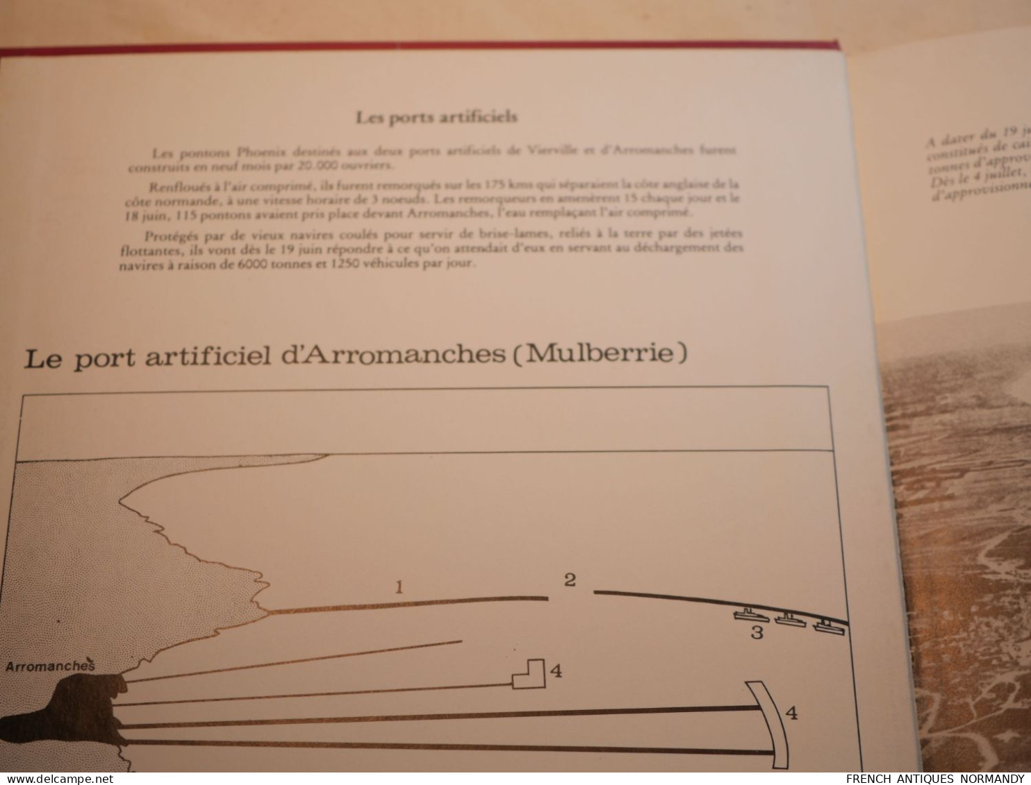 Livre NORMANDIE 1944  - ARROMANCHES 1944 De De Launay 1979  Relié 82p 295x220mm En Français En L'état, état D'usage - Sonstige & Ohne Zuordnung