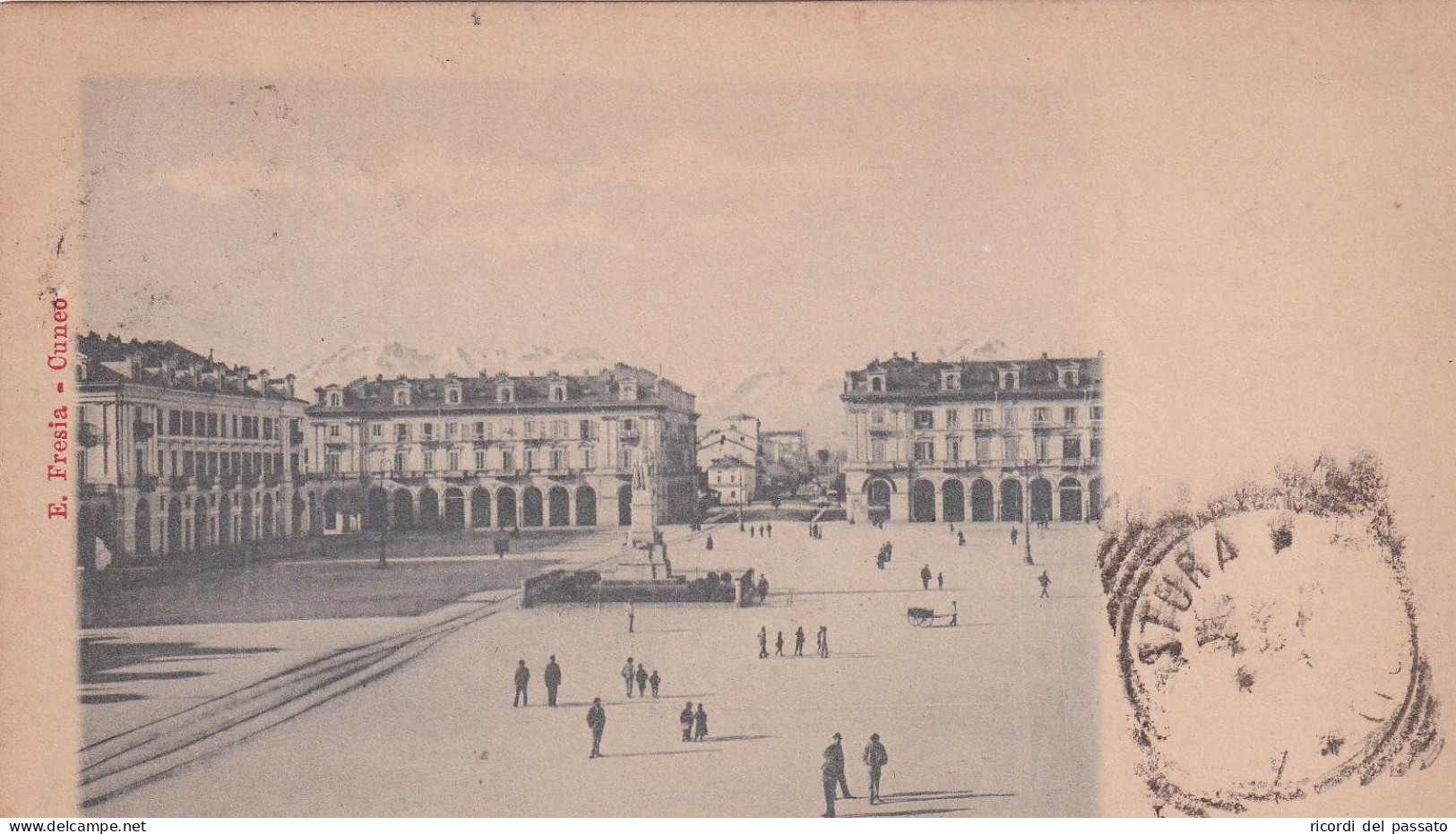 Cartolina Cuneo - Piazza Vittorio Emanuele - Cuneo