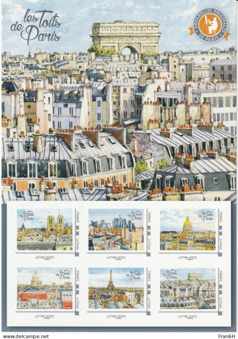Les Toits De Paris - Neuf - 6 Timbres VP - Autoadhesif - Autocollant - Collector - Collectors