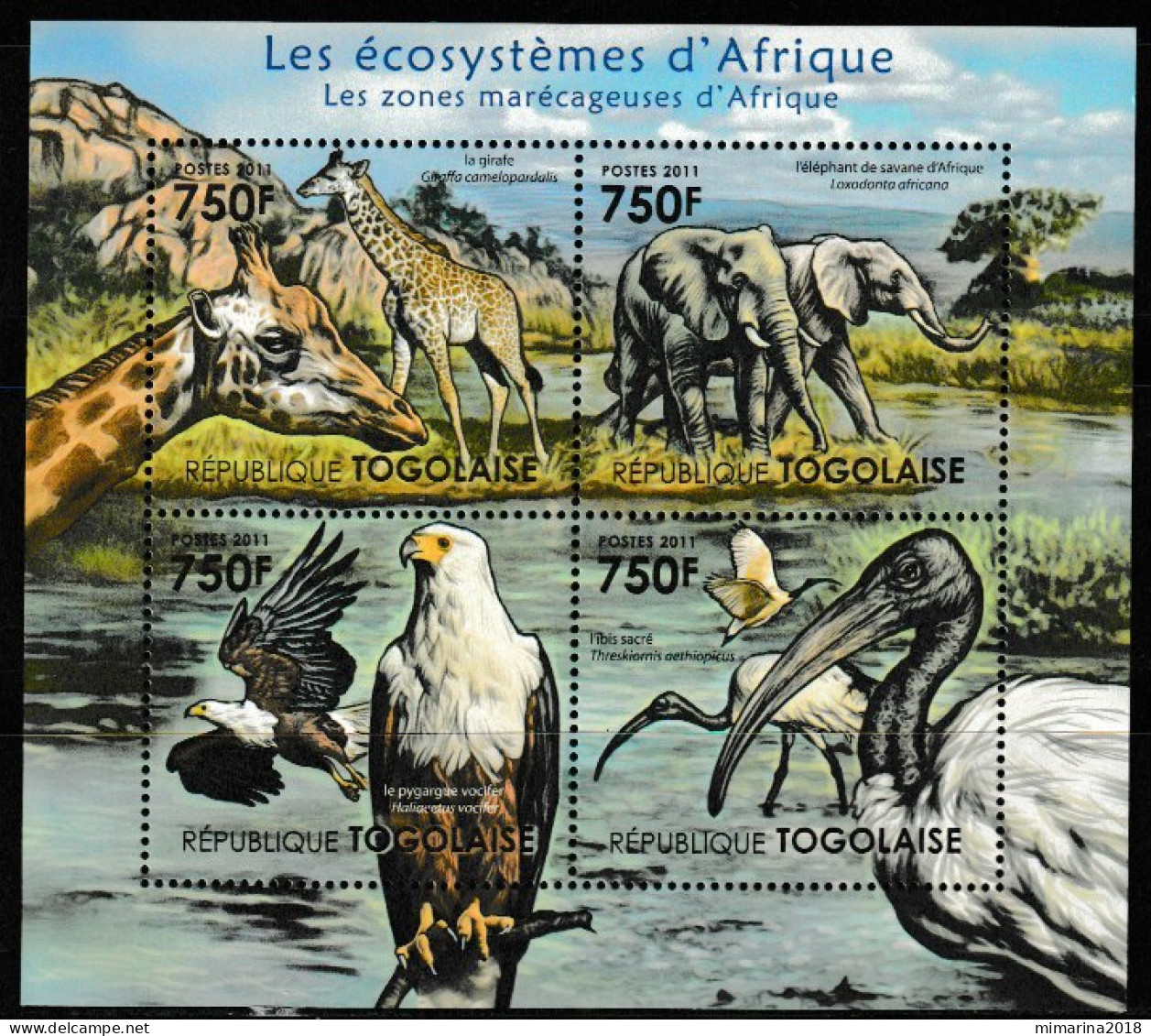 TOGO  2011  MNH  "ECOSISTEMAS DE AFRICA" - Other & Unclassified