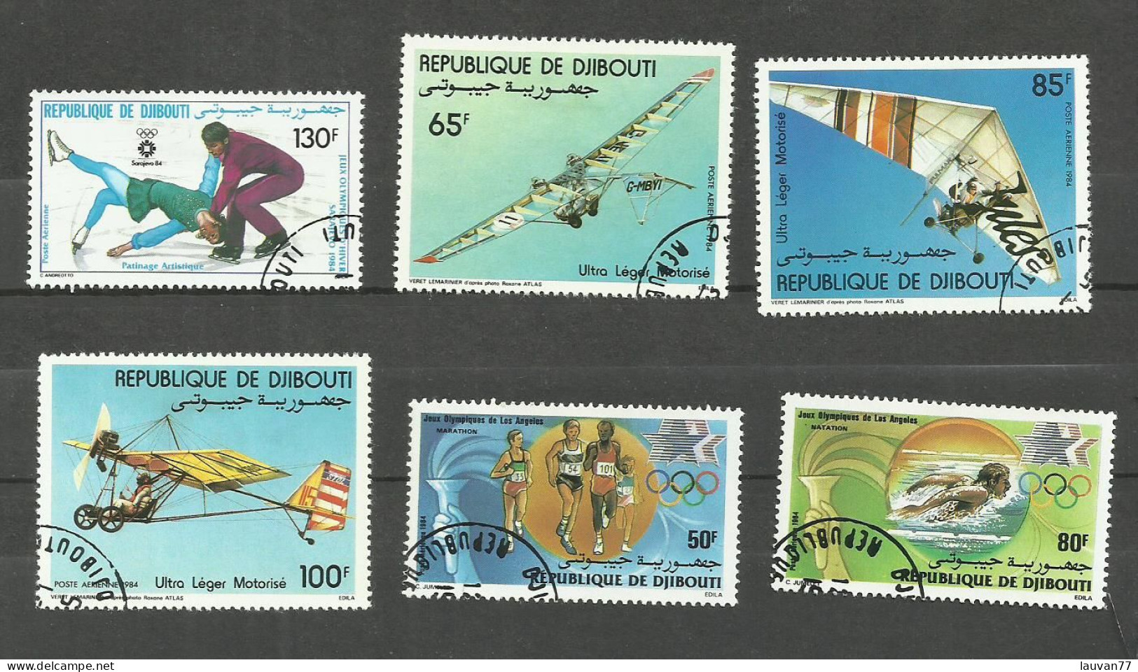 Djibouti POSTE AERIENNE N°196 à 199, 204, 206 Cote 4.10€ - Dschibuti (1977-...)