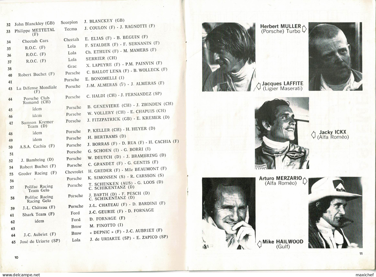 Circuit Paul Ricard 1000 KM - Programme 13-14-15 Aout 1974 + Dépliant 2 Volets + Billet "Enceinte Générale, 14 Aout 74" - Autorennen - F1