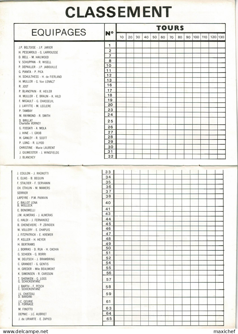 Circuit Paul Ricard 1000 KM - Programme 13-14-15 Aout 1974 + Dépliant 2 Volets + Billet "Enceinte Générale, 14 Aout 74" - Automobile - F1