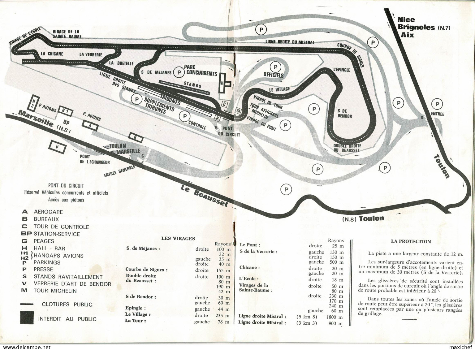 Circuit Paul Ricard 1000 KM - Programme 13-14-15 Aout 1974 + dépliant 2 volets + Billet "Enceinte générale, 14 aout 74"