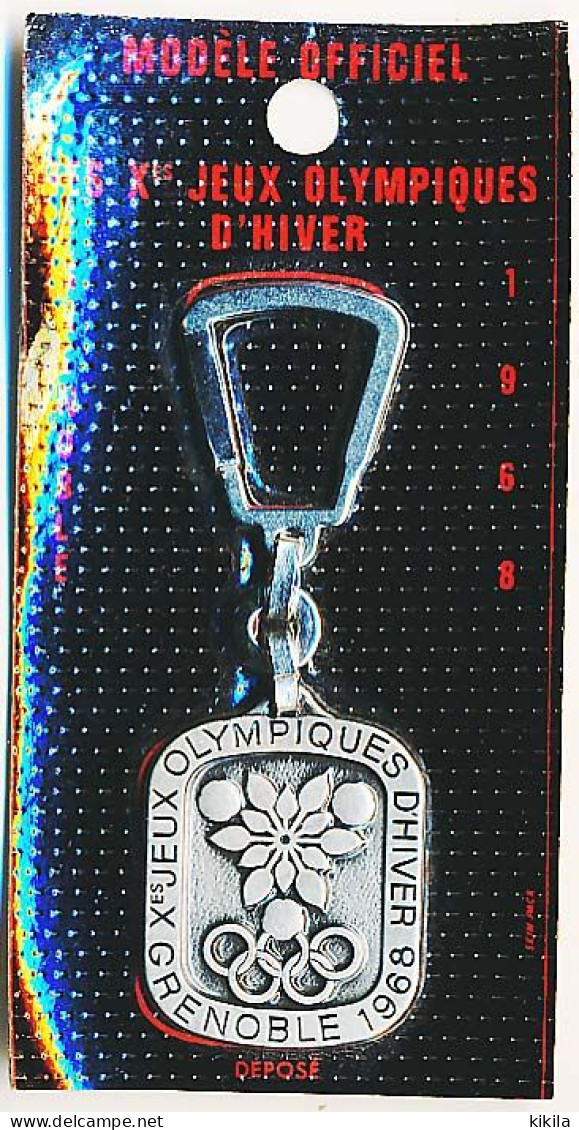 Porte-clefs Modèle Officiel Des X° Jeux Olympiques D'Hiver De Grenoble 1968 Olympic Games 68 Dans Son Emballage - Autres & Non Classés