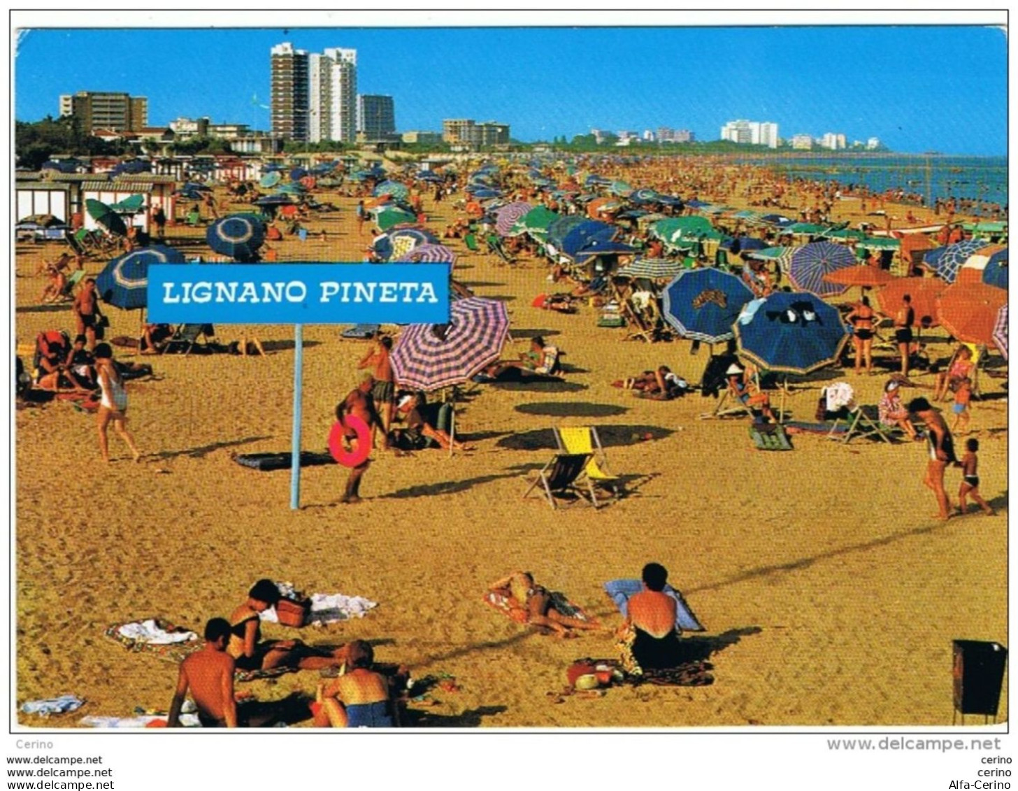 LIGNANO PINETA:  LA  SPIAGGIA  -  PER  L' AUSTRIA  -  FG - Udine