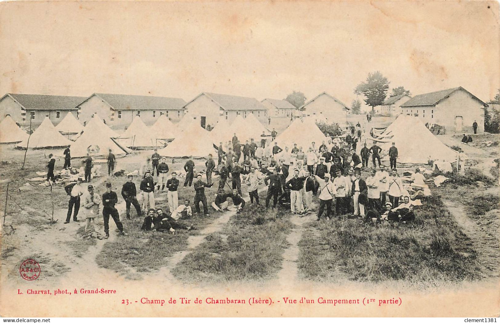 Militaria Isere Viriville Camp De Chambaran Champ De Tir Vue D'un Campement - Kasernen