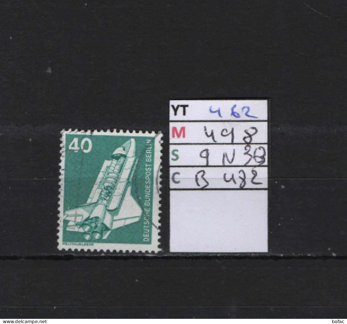 P. FIXE Obl 462 YT 498 MIC 9N363 SCO B482 GIB Laboratoire Spatiale 1975 1976 *Berlin* 75/03 - Oblitérés